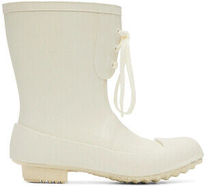 Jun Takahashi x Undercover Rain Boots Size L 9-9.5 42 Mens Ivory